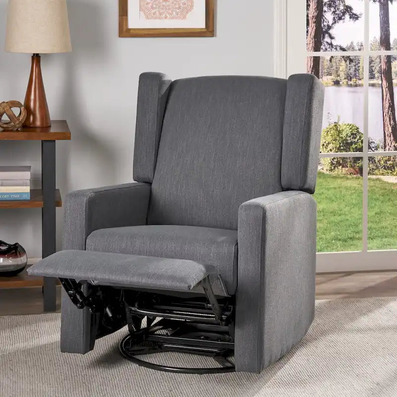 Fauteuil inclinable pivotant et coulissant, chaise réglable avec rembourrage moelleux