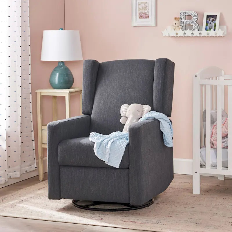 Fauteuil inclinable pivotant et coulissant, chaise réglable avec rembourrage moelleux