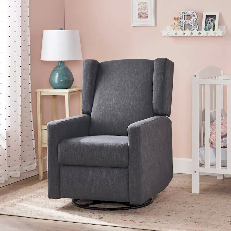 Fauteuil inclinable pivotant et coulissant, chaise réglable avec rembourrage moelleux