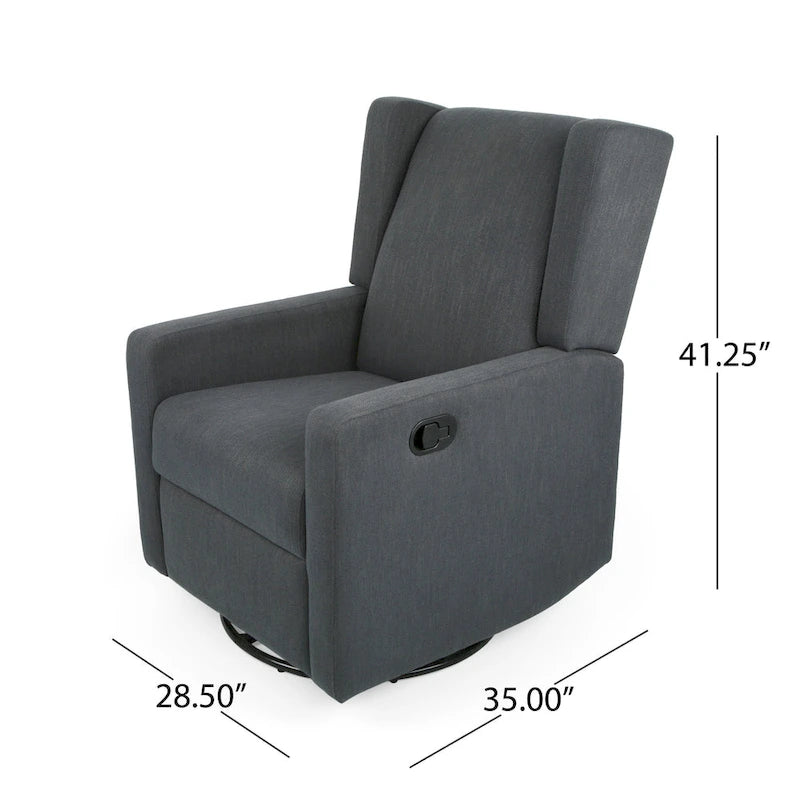 Fauteuil inclinable pivotant et coulissant, chaise réglable avec rembourrage moelleux