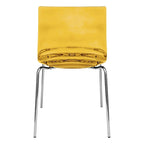 Chaises de salle à manger en acrylique avec pieds chromés (lot de deux) - Chaises d'appoint de style moderne