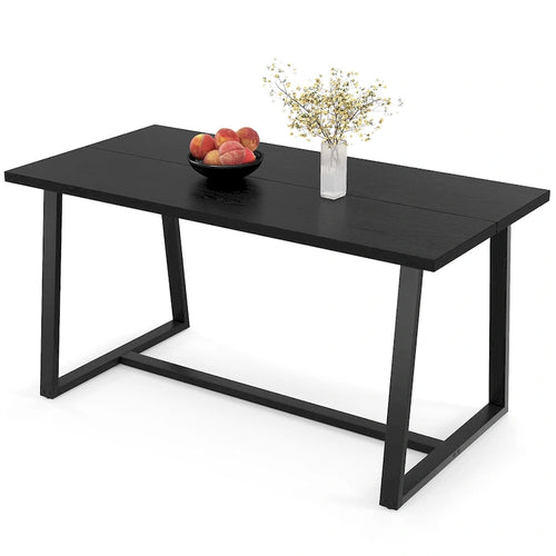 Costway 63 Large Dining Table for 4-6 People with Heavy-duty Metal - See Details