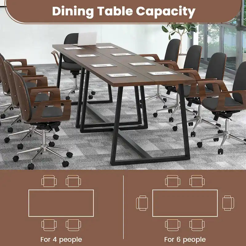 63 Grande table à manger pour 4 à 6 personnes avec métal robuste - Voir les détails