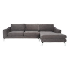 SAFAVIEH Couture Nicholsen Anthracite Grey Velvet Sofa
