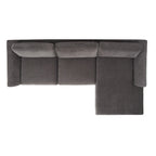 Canapé en velours gris anthracite