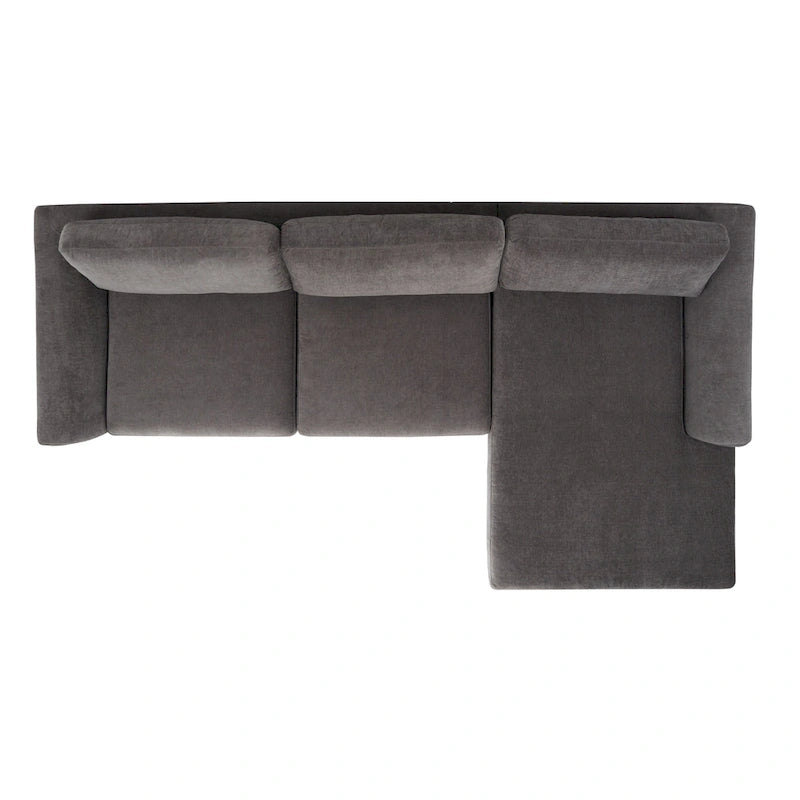 Canapé en velours gris anthracite