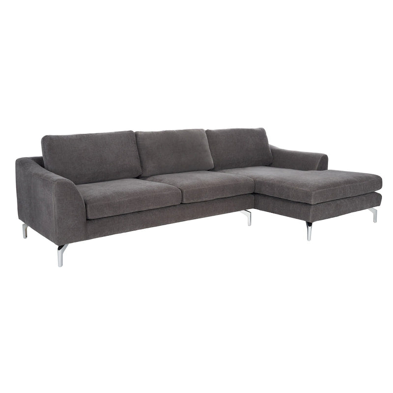 Canapé en velours gris anthracite