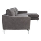 Canapé en velours gris anthracite