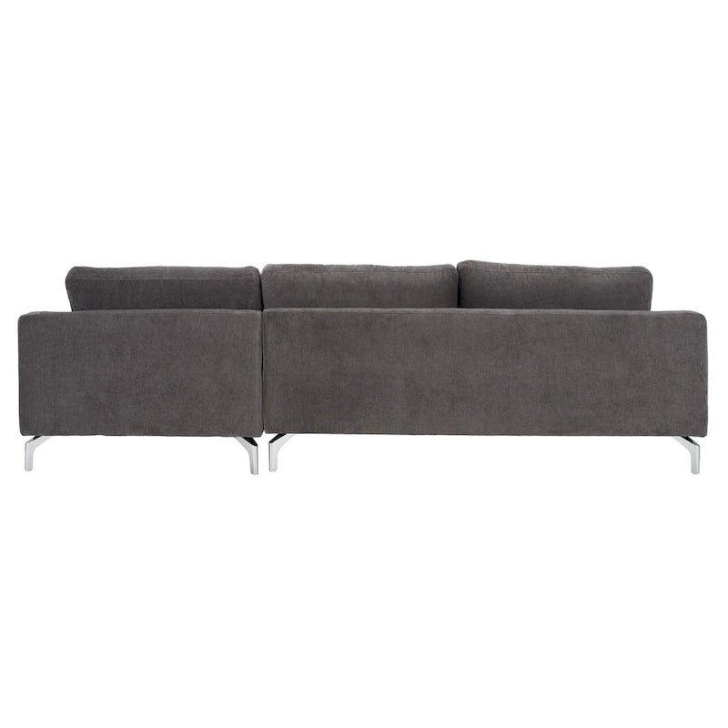 Canapé en velours gris anthracite