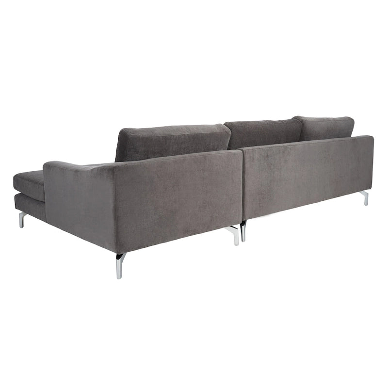Canapé en velours gris anthracite