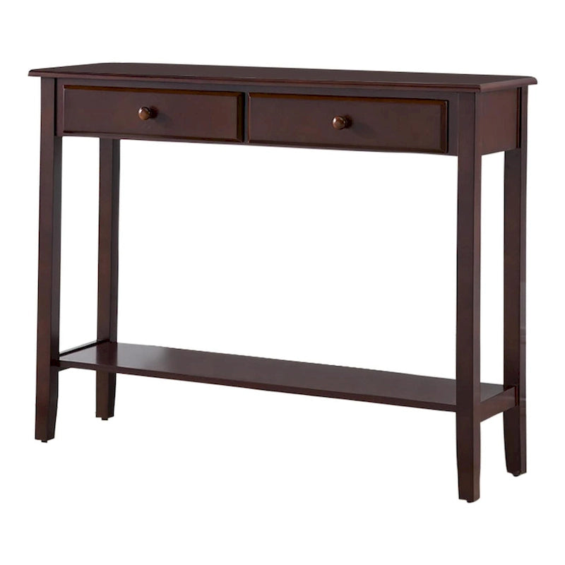 Console en bois avec 2 tiroirs