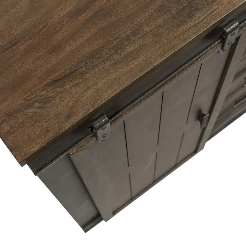 Commode à portes coulissantes gris clair Thornwood Hills Rock