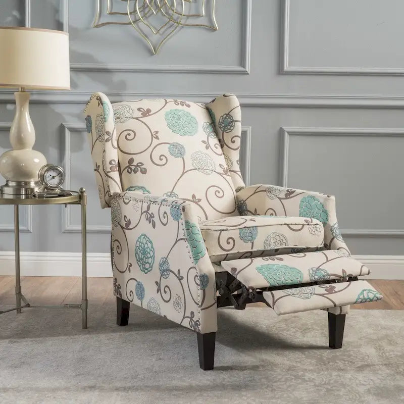 Wescott Wingback Pushback Recliner by Christopher Knight Home