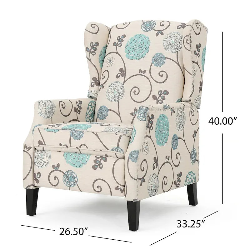Fauteuil inclinable Wescott Wingback Pushback de Christopher Knight Home