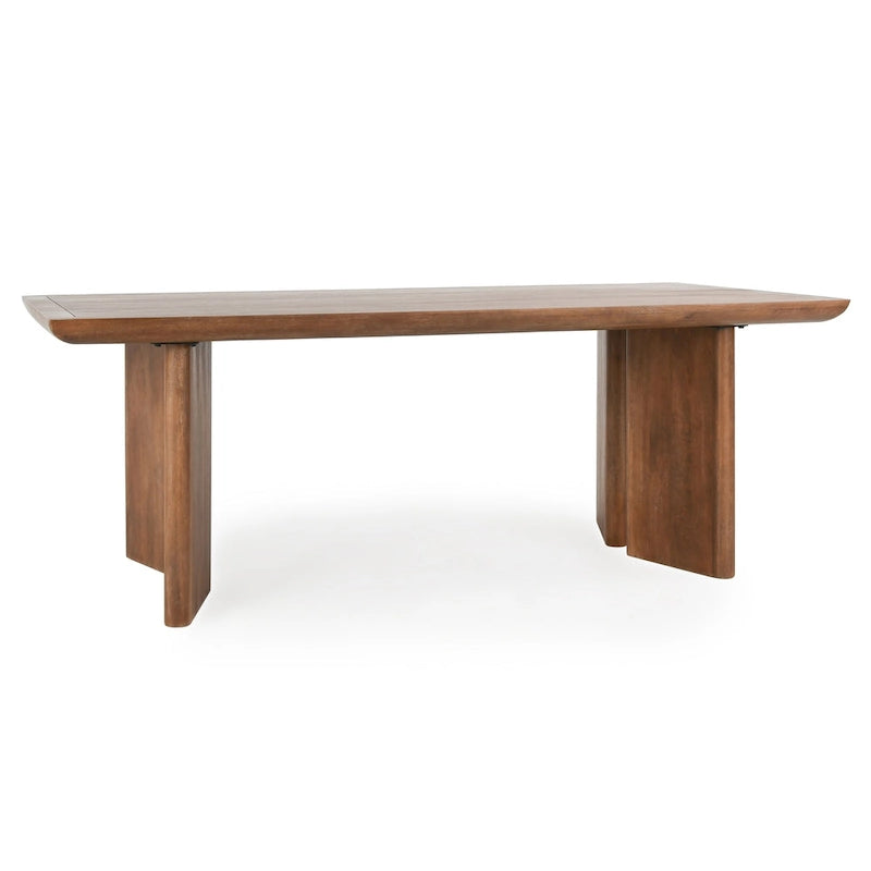 Table à manger 84 po en bois de manguier teinte Ombre - 84 larg. x 40 prof. x 30 haut.