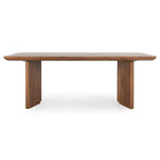Table à manger 84 po en bois de manguier teinte Ombre - 84 larg. x 40 prof. x 30 haut.