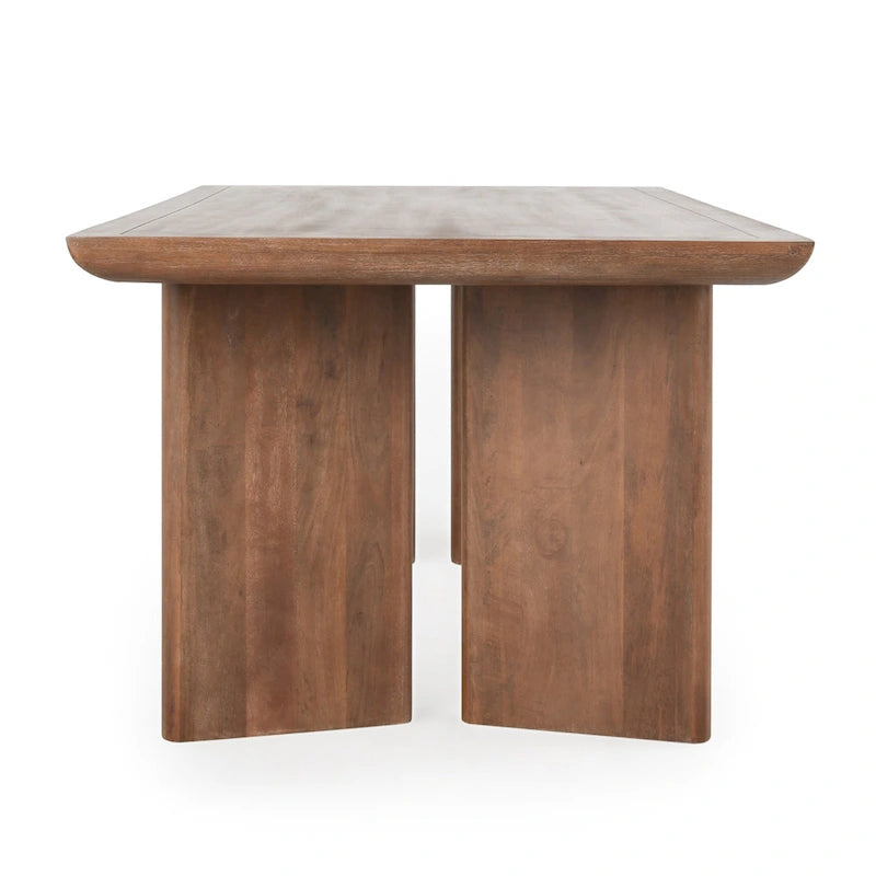 Table à manger 84 po en bois de manguier teinte Ombre - 84 larg. x 40 prof. x 30 haut.