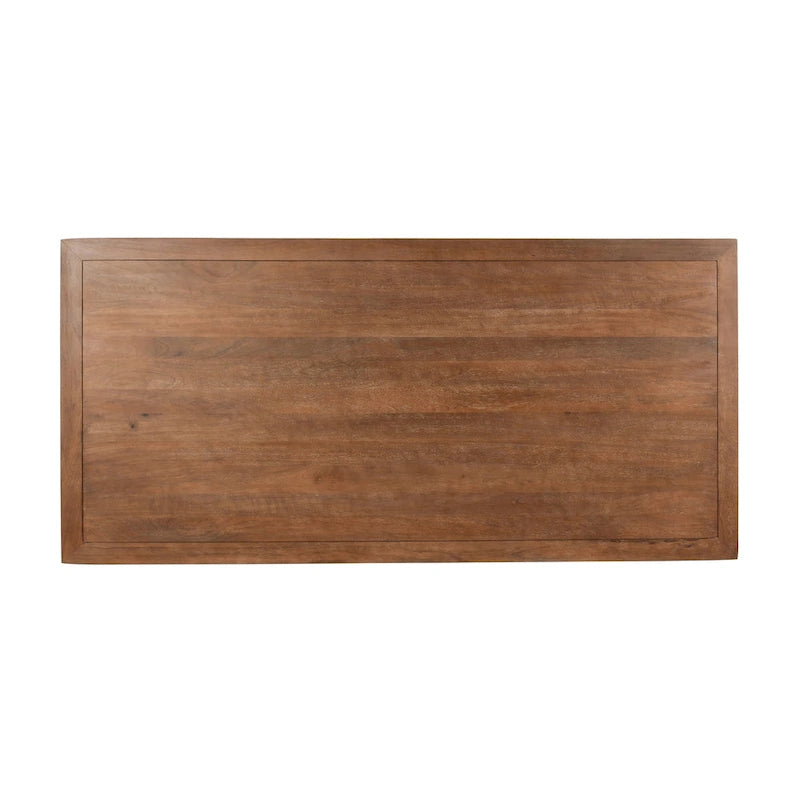 Table à manger 84 po en bois de manguier teinte Ombre - 84 larg. x 40 prof. x 30 haut.