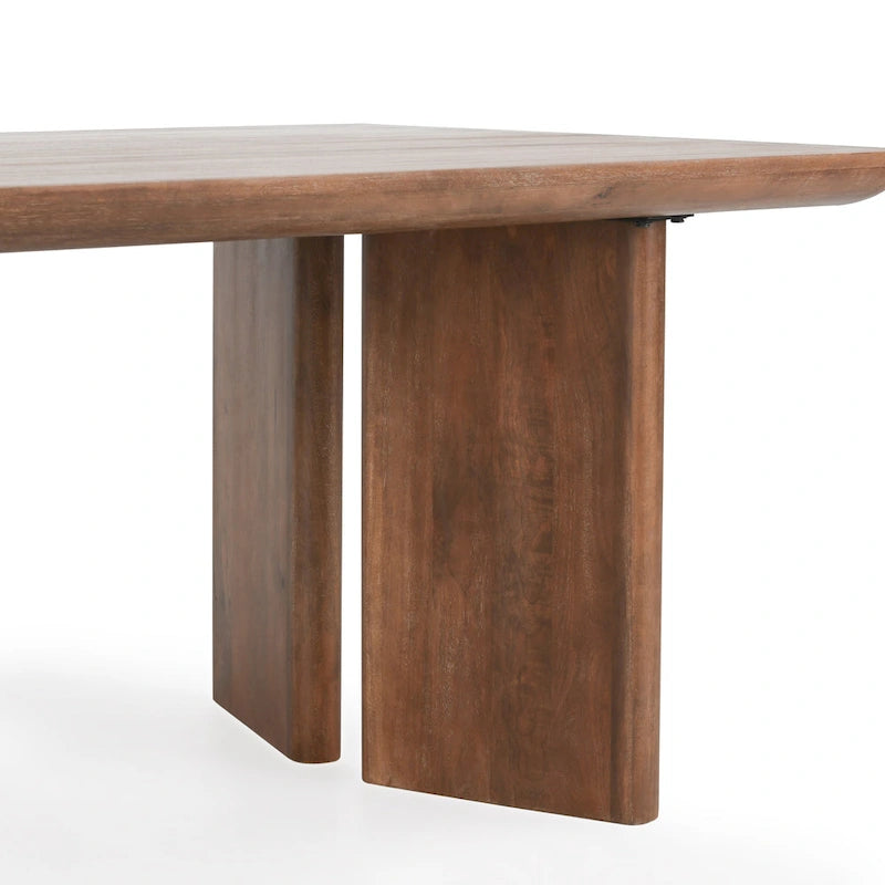 Table à manger 84 po en bois de manguier teinte Ombre - 84 larg. x 40 prof. x 30 haut.
