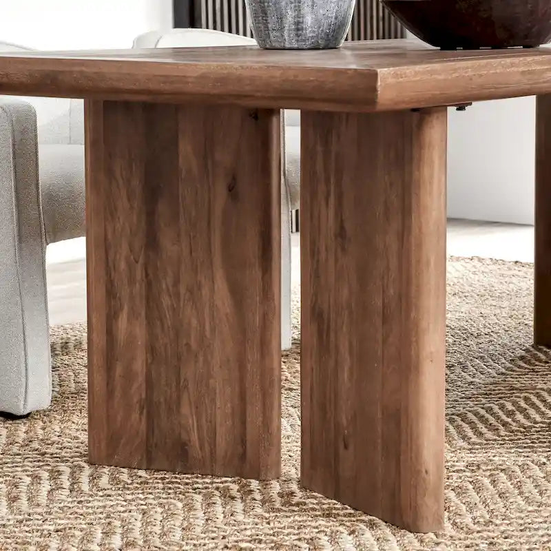 Table à manger 84 po en bois de manguier teinte Ombre - 84 larg. x 40 prof. x 30 haut.