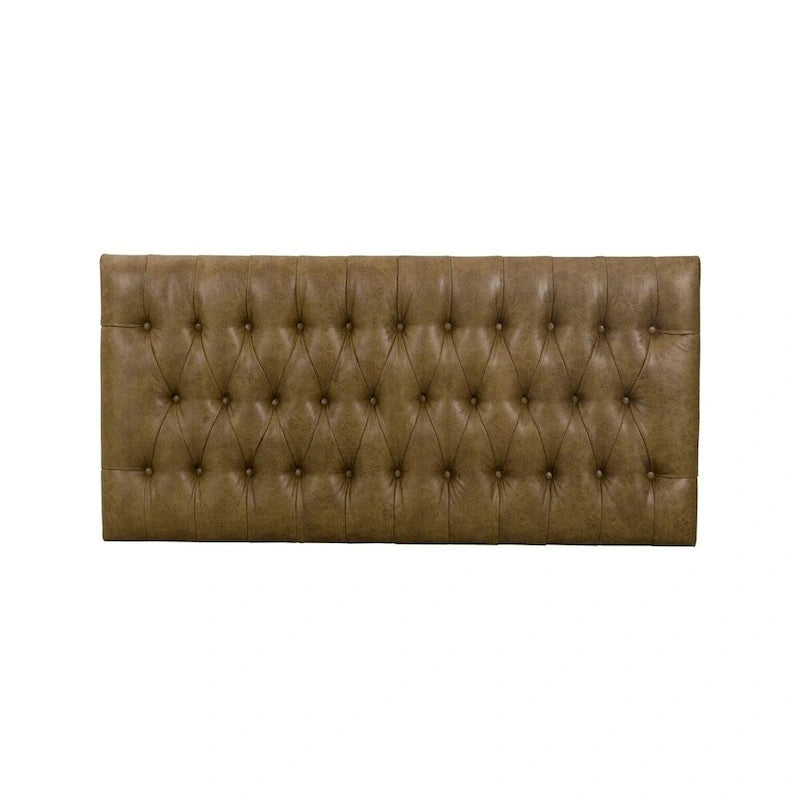 Ottoman capitonné marron clair