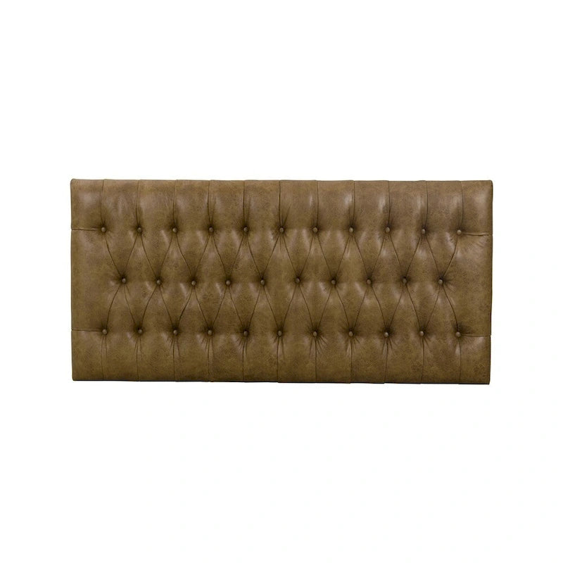 Ottoman capitonné marron clair