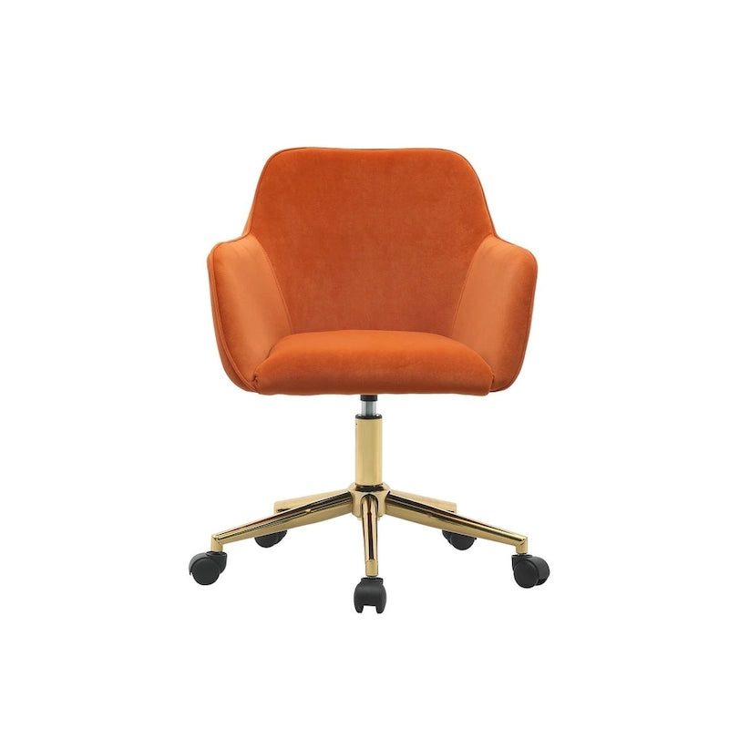 Chaise de bureau à domicile avec pieds en métal doré