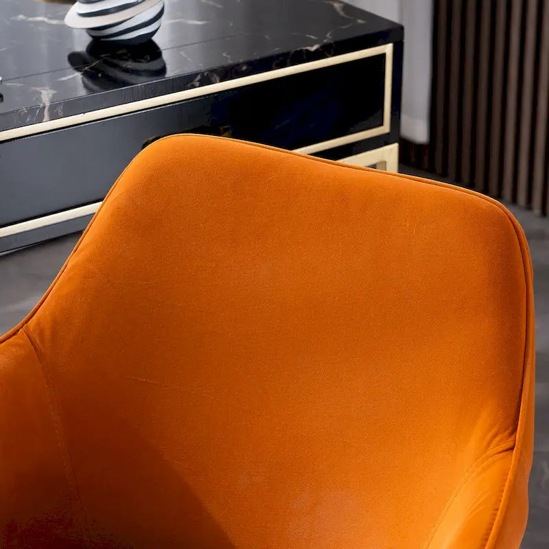 Chaise de bureau à domicile avec pieds en métal doré