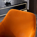 Chaise de bureau à domicile avec pieds en métal doré