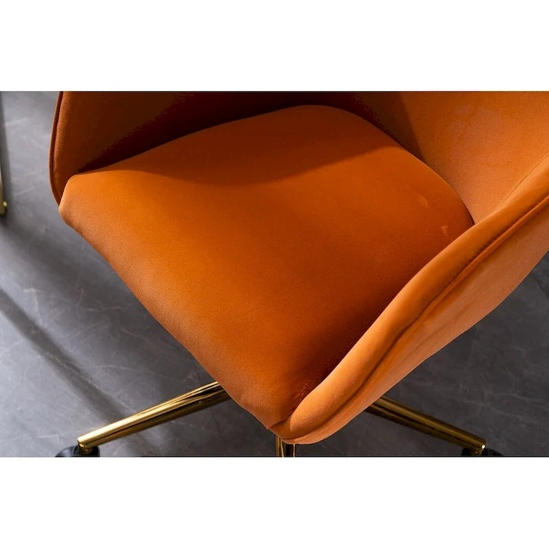 Chaise de bureau à domicile avec pieds en métal doré