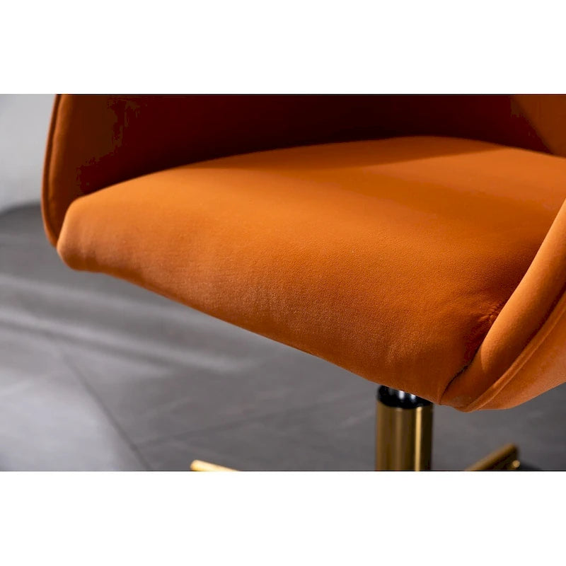 Chaise de bureau à domicile avec pieds en métal doré