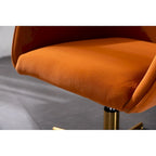 Chaise de bureau à domicile avec pieds en métal doré