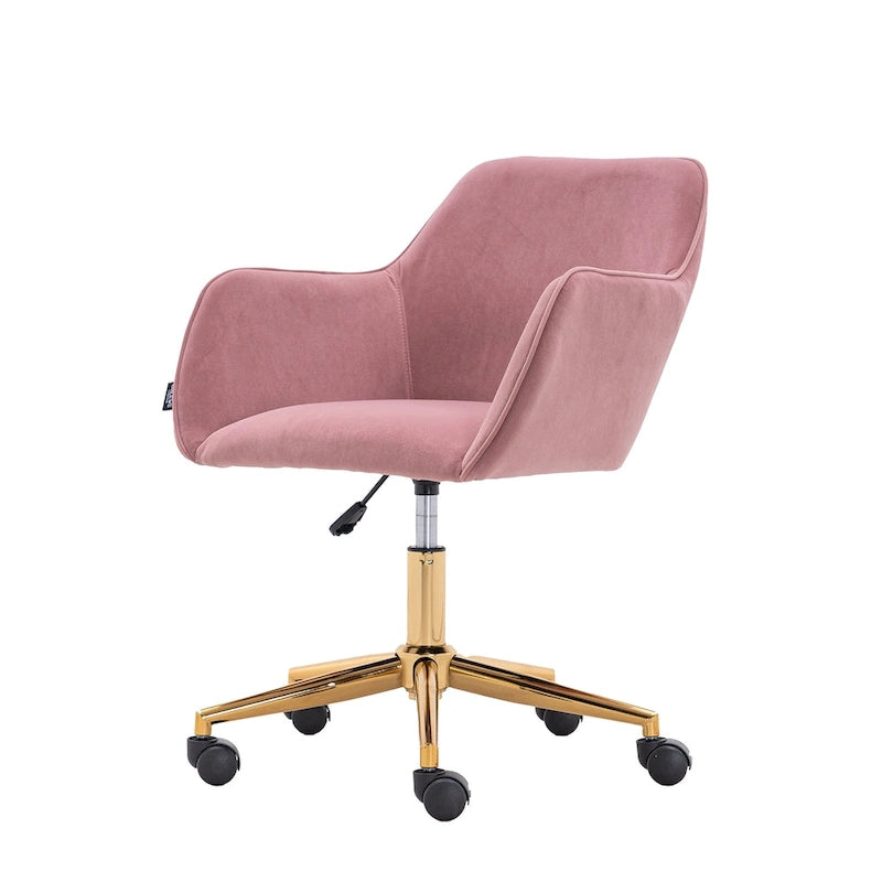 Chaise de bureau à domicile avec pieds en métal doré