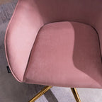 Chaise de bureau à domicile avec pieds en métal doré