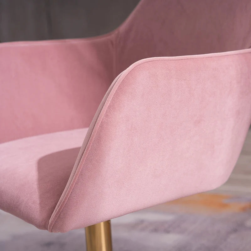 Chaise de bureau à domicile avec pieds en métal doré