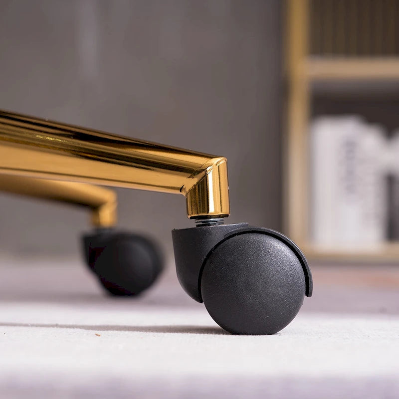 Chaise de bureau à domicile avec pieds en métal doré