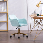 Chaise de bureau à domicile avec pieds en métal doré