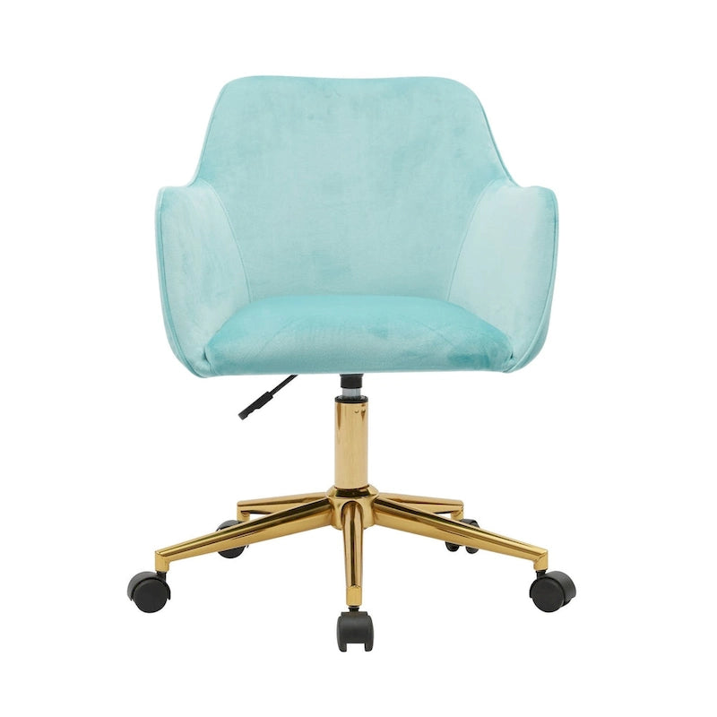 Chaise de bureau à domicile avec pieds en métal doré