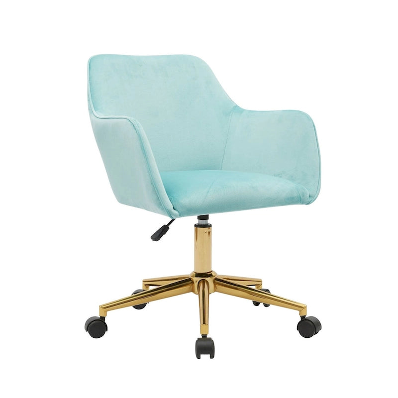 Chaise de bureau à domicile avec pieds en métal doré
