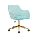 Chaise de bureau à domicile avec pieds en métal doré