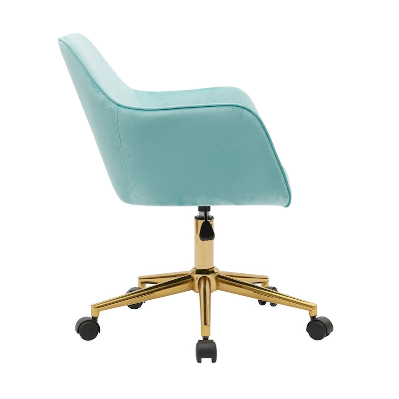 Chaise de bureau à domicile avec pieds en métal doré
