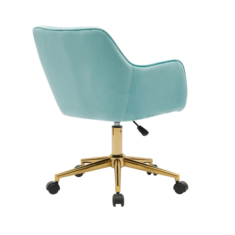 Chaise de bureau à domicile avec pieds en métal doré