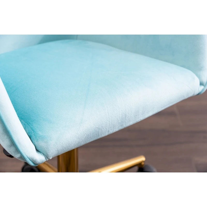 Chaise de bureau à domicile avec pieds en métal doré