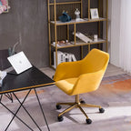 Chaise de bureau à domicile avec pieds en métal doré