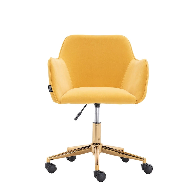 Chaise de bureau à domicile avec pieds en métal doré