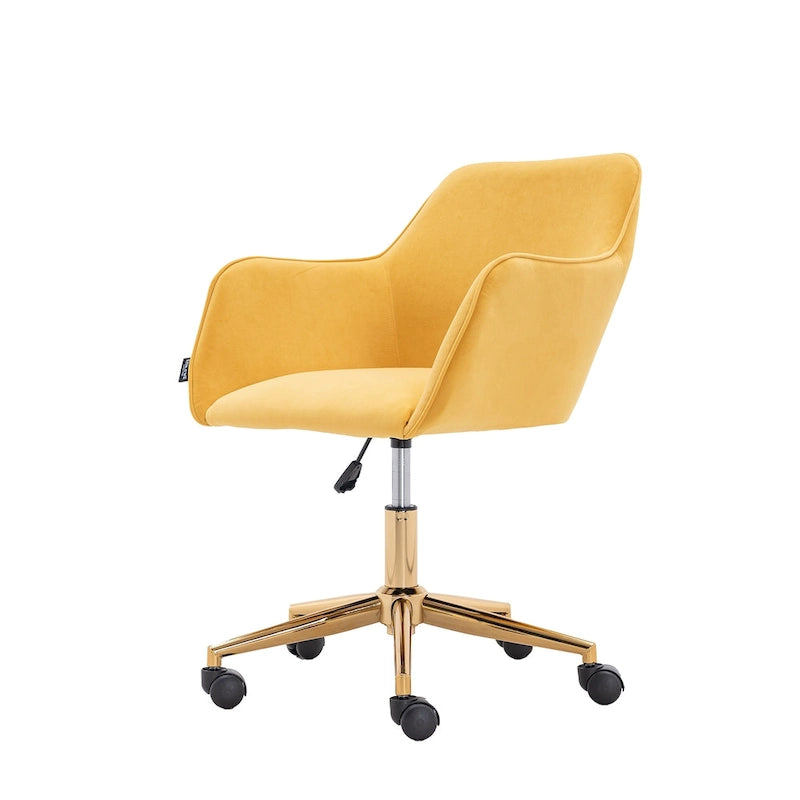 Chaise de bureau à domicile avec pieds en métal doré