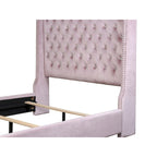 Matelas capitonné en velours rose