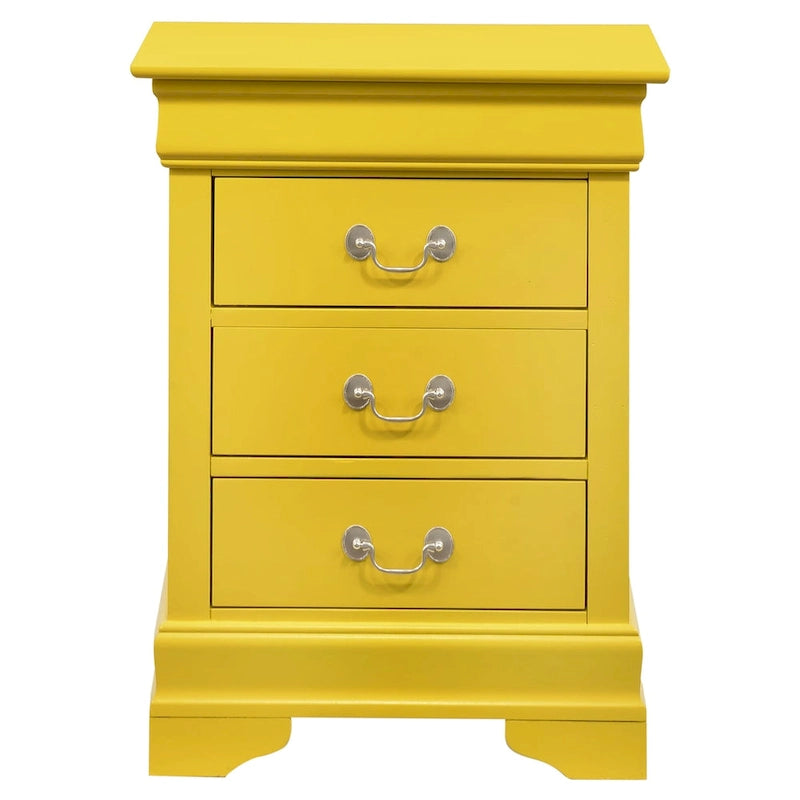 Louis Philippe 3-Drawer Nightstand (29 in. H x 21 in. W x 16 in. D)