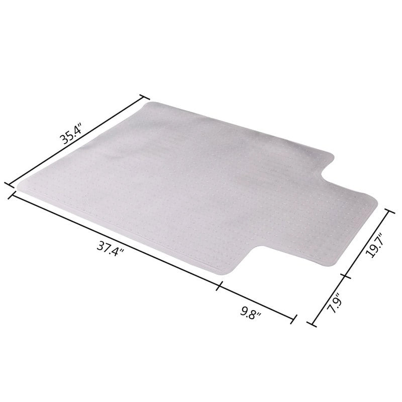 Tapis de chaise de bureau avec rebord, 36 x 48 pouces, glisse facile pour les chaises, plat sans curling