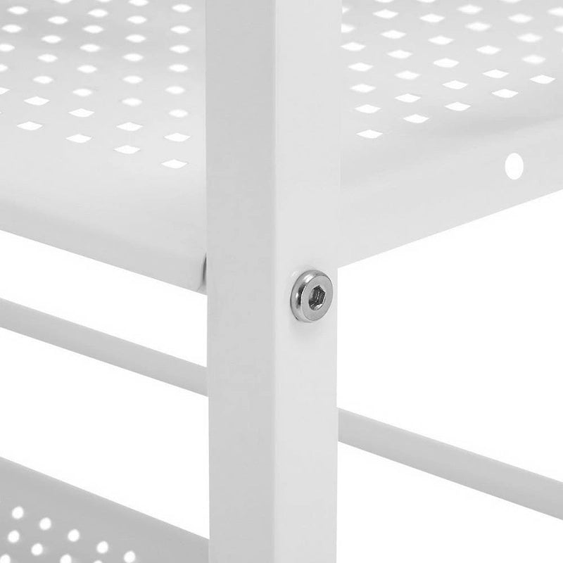 Chariot de rangement multi-usage à roulettes à 3 niveaux pour cuisine et salle de bain avec étagères élargies